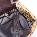 FENDI Zucchino Canvas Mamma Baguette Shoulder Bag Beige Gold Auth 98793-21