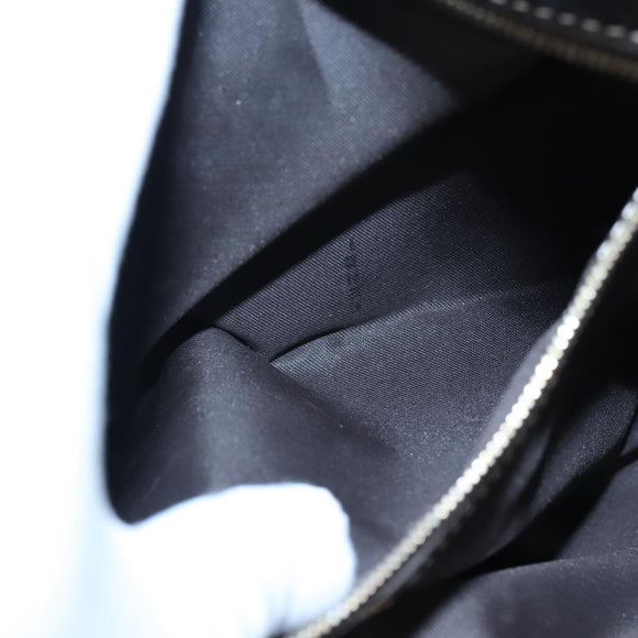 FENDI Zucchino Canvas Mamma Baguette Shoulder Bag Beige Gold Auth 98793