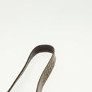 FENDI Zucchino Canvas Mamma Baguette Shoulder Bag Beige Gold Auth 98793-14