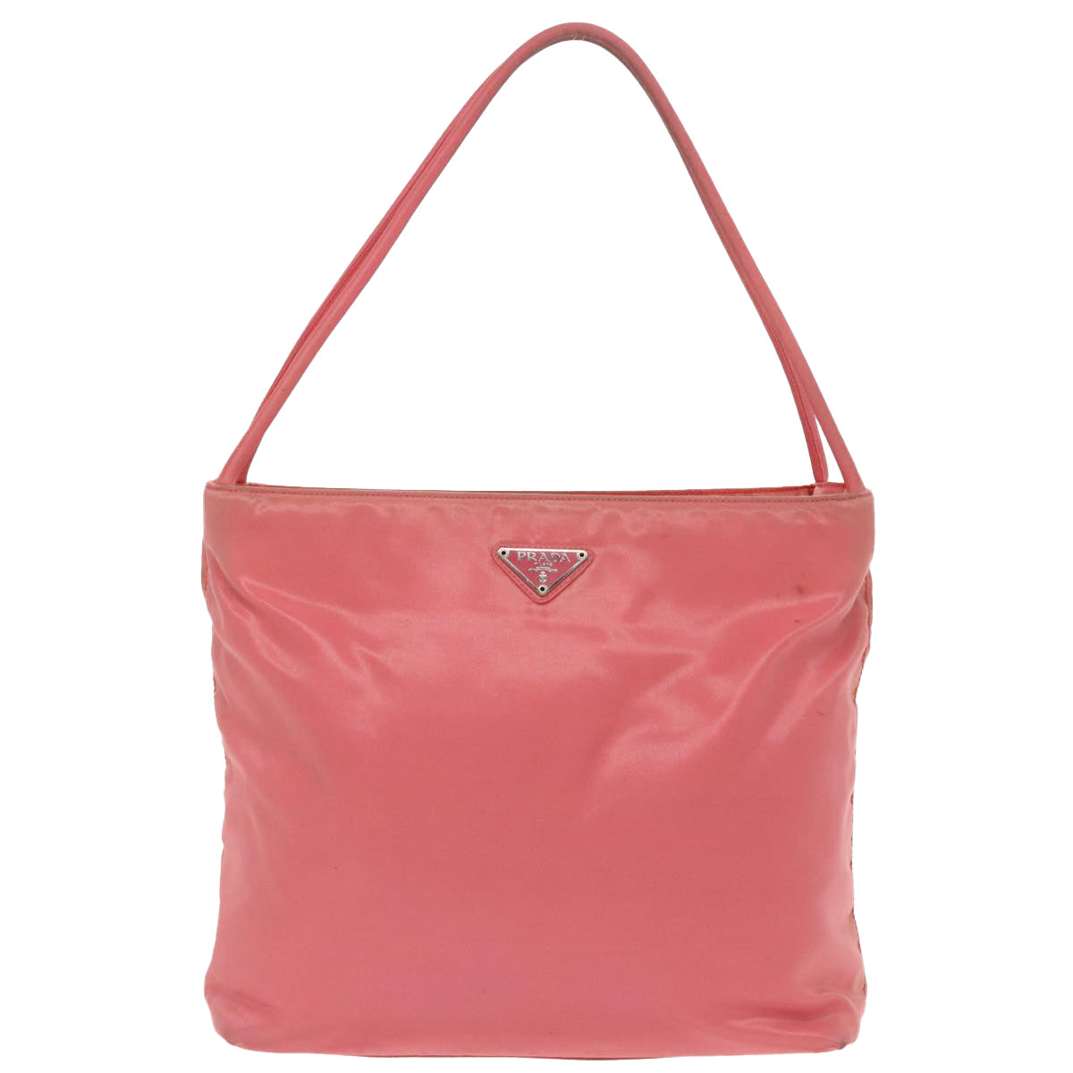 PRADA Tote Bag Nylon Pink Silver Auth 98798 - 0