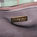 Burberrys Nova Check Shoulder Bag PVC Leather Green Gold Auth 98800V-19