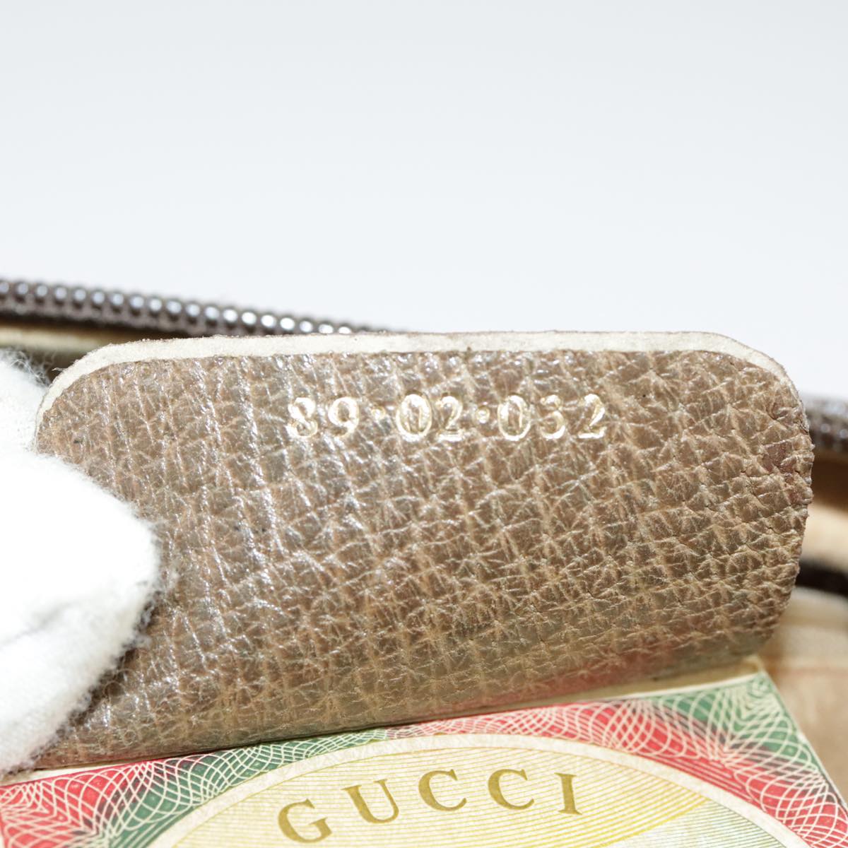 GUCCI GG Supreme Web Sherry Line Shoulder Bag PVC Beige 89 02 032 Auth 98837