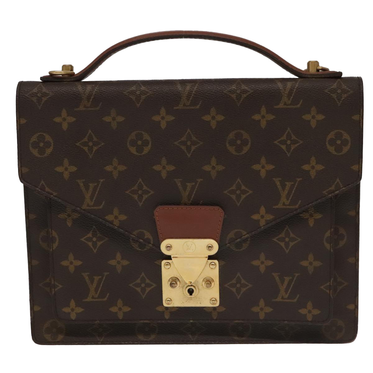 LOUIS VUITTON Monogram Monceau 28 Hand Bag 2way M51185 LV Auth 98838