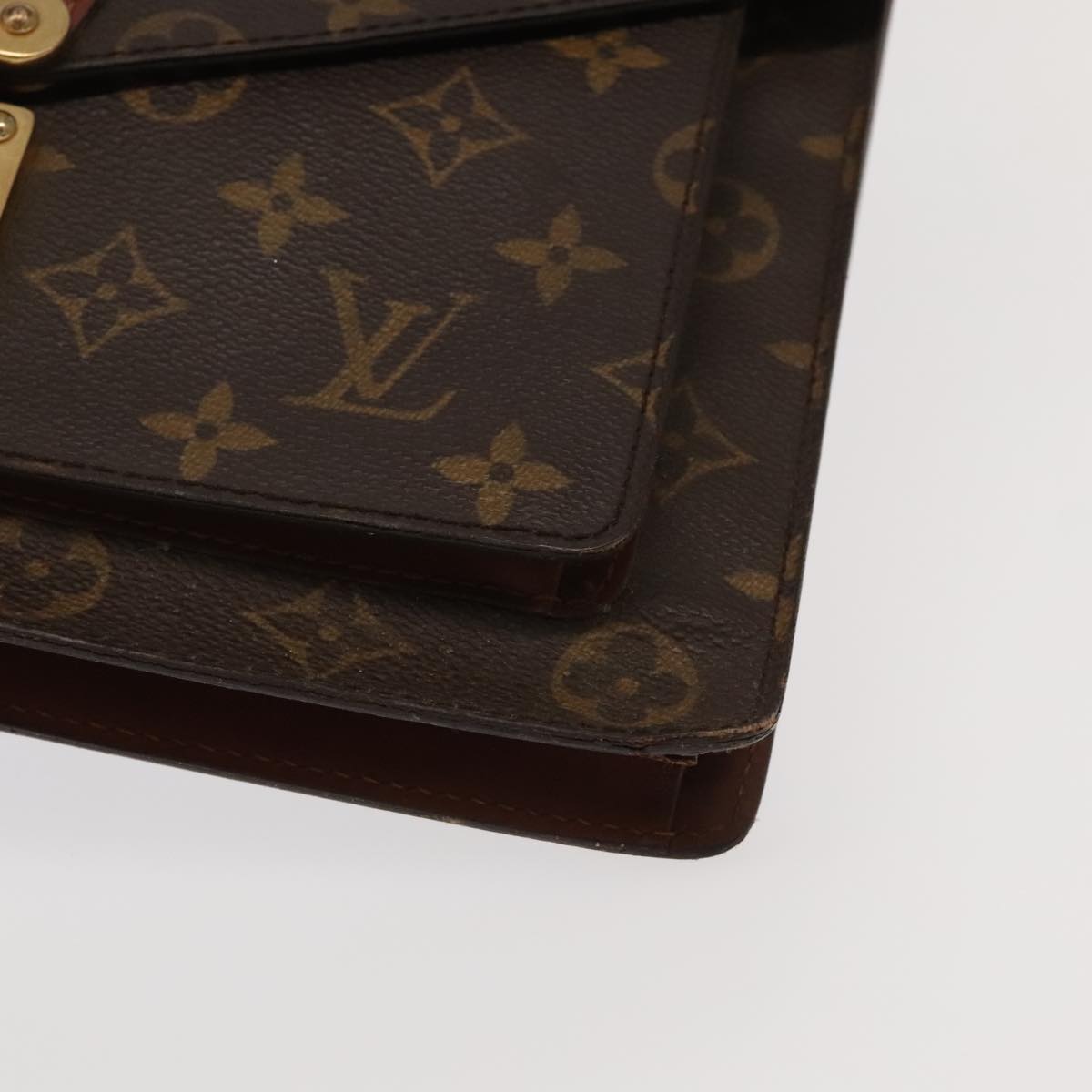 LOUIS VUITTON Monogram Monceau 28 Hand Bag 2way M51185 LV Auth 98838