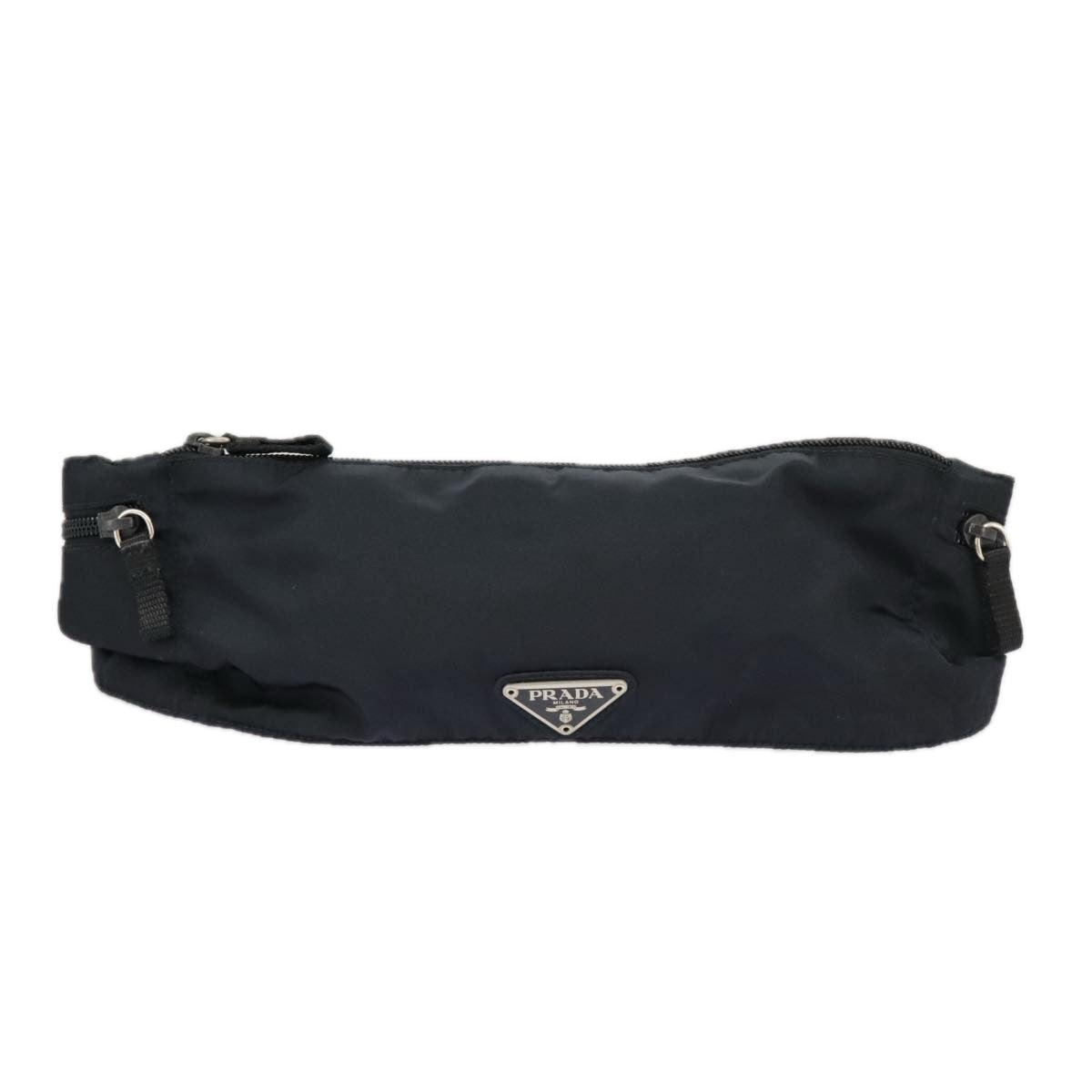 PRADA Waist bag Nylon Navy Silver Auth 98840 - 0