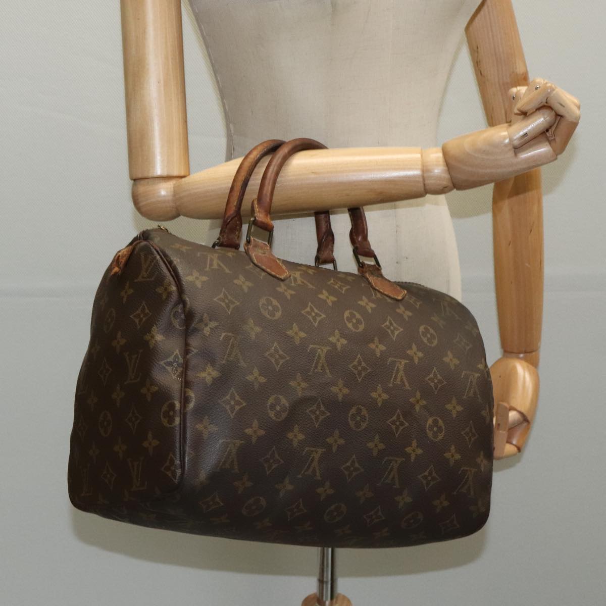 LOUIS VUITTON Monogram Speedy 30 Hand Bag M41526 LV Auth 98850