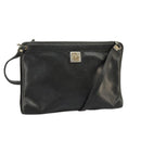 Christian Dior Shoulder Bag Leather Black Auth 98852-1