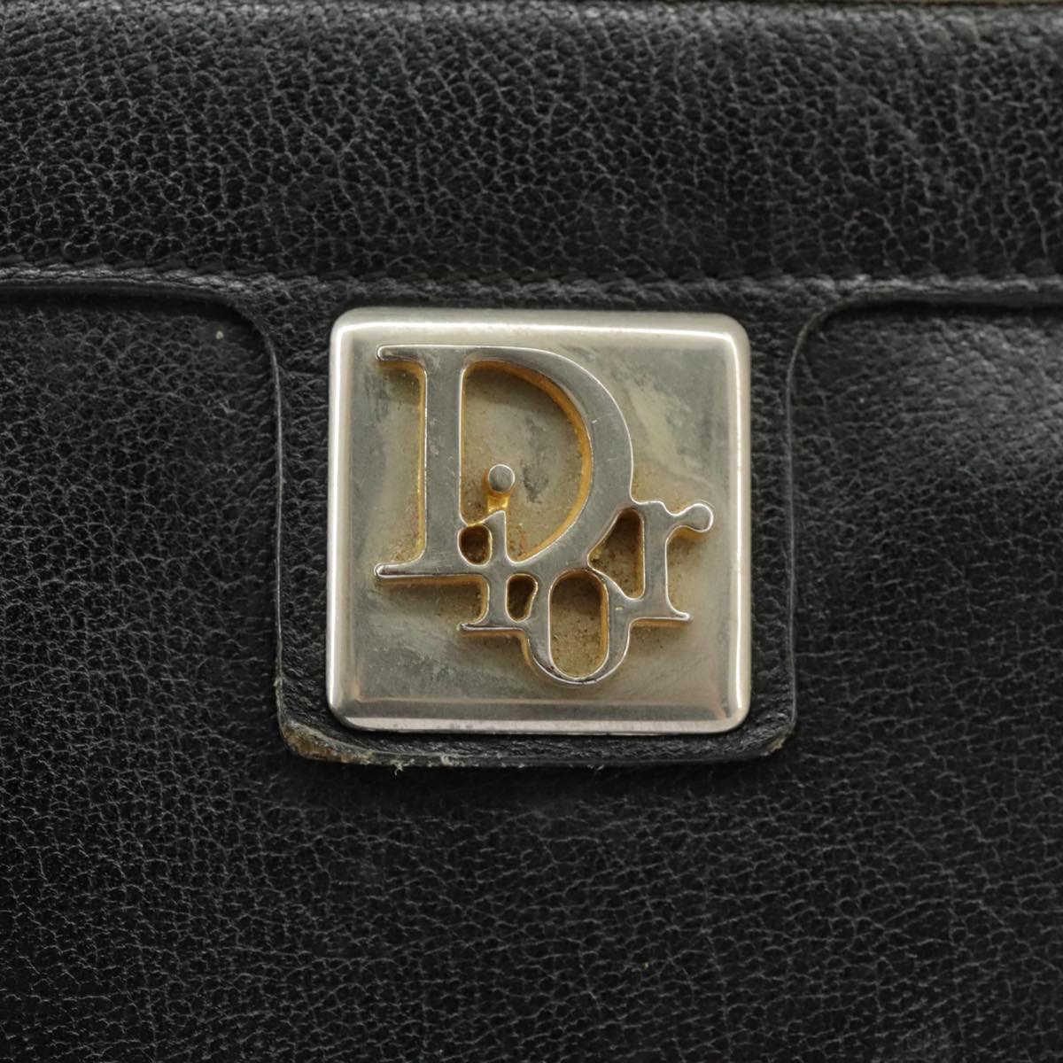 Christian Dior Shoulder Bag Leather Black Auth 98852