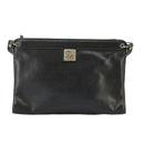 Christian Dior Shoulder Bag Leather Black Auth 98852-13