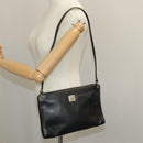 Christian Dior Shoulder Bag Leather Black Auth 98852-25