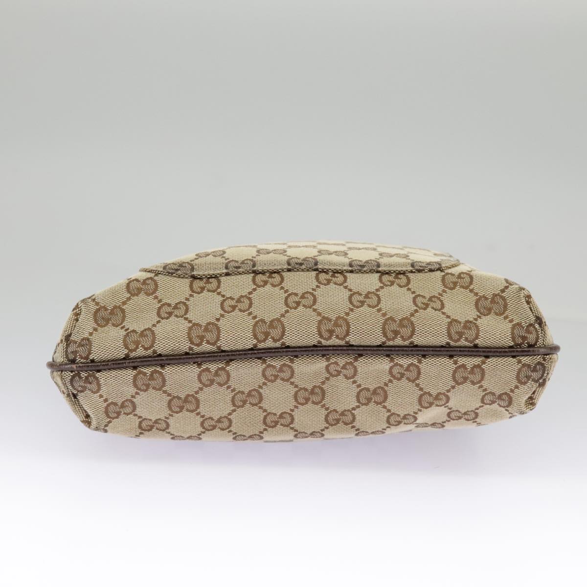 GUCCI GG Canvas Shoulder Bag Beige 122793 Auth 98853