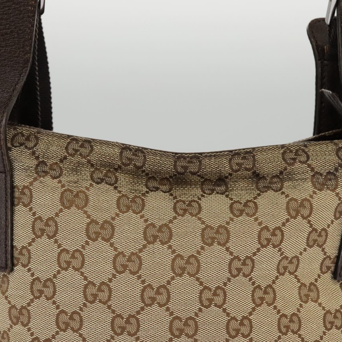 GUCCI GG Canvas Shoulder Bag Beige 122793 Auth 98853