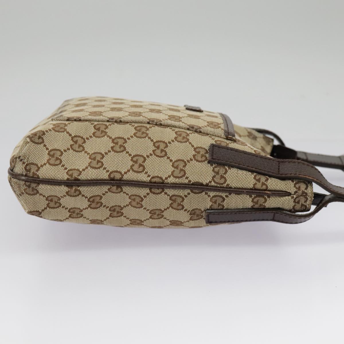 GUCCI GG Canvas Shoulder Bag Beige 122793 Auth 98853