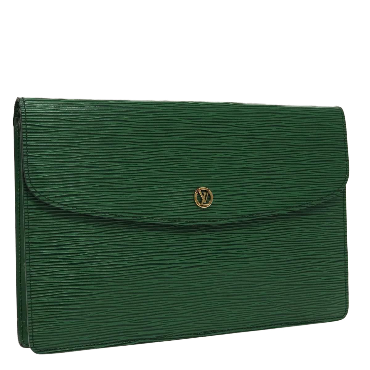 LOUIS VUITTON Epi Montaigne 27 Clutch Bag Green M52654 LV Auth 98858