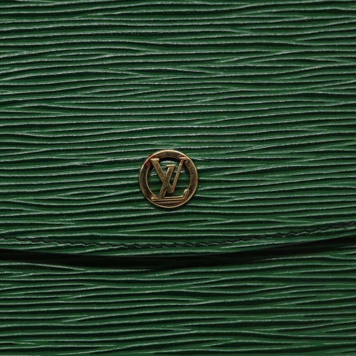 LOUIS VUITTON Epi Montaigne 27 Clutch Bag Green M52654 LV Auth 98858