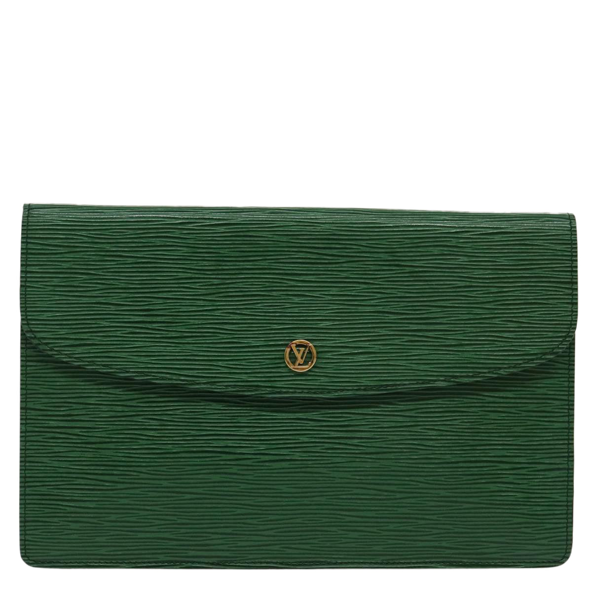 LOUIS VUITTON Epi Montaigne 27 Clutch Bag Green M52654 LV Auth 98858