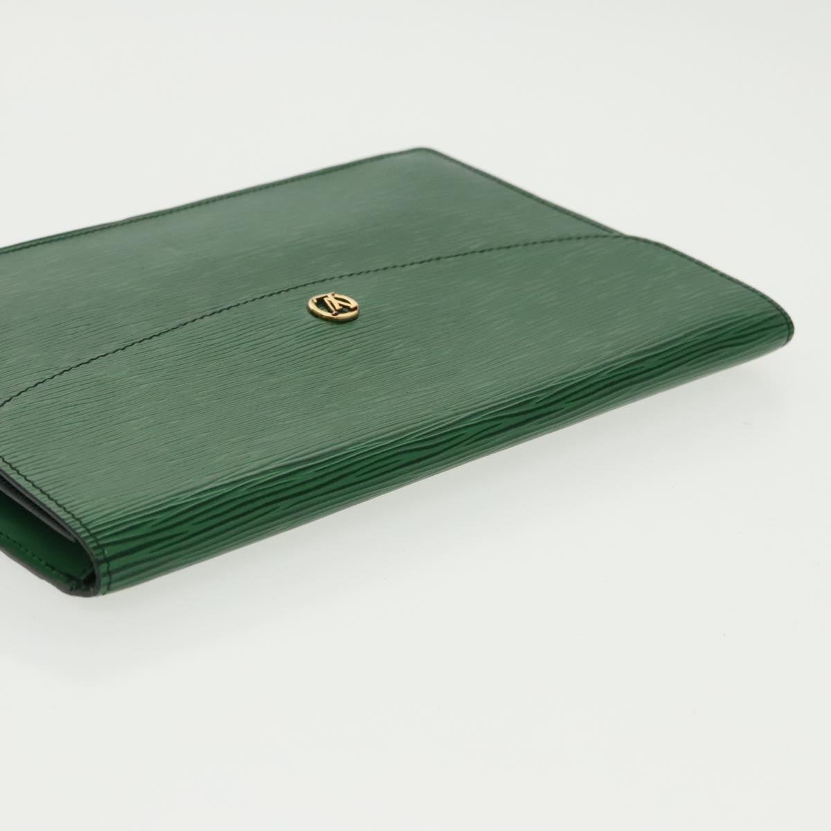 LOUIS VUITTON Epi Montaigne 27 Clutch Bag Green M52654 LV Auth 98858