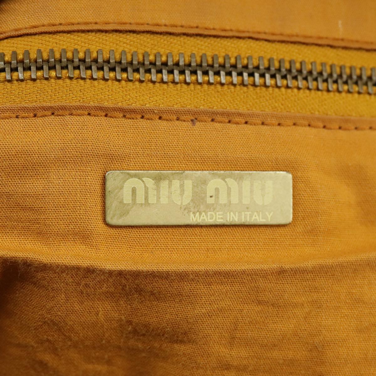 Miu Miu Shoulder Bag Nylon Beige Auth 98865