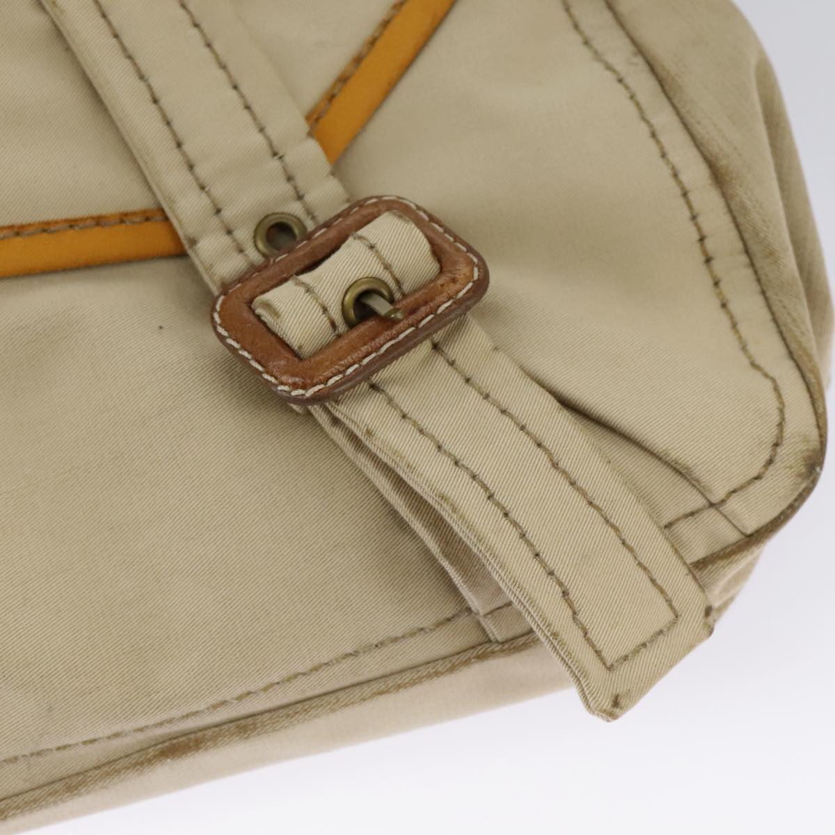 Miu Miu Shoulder Bag Nylon Beige Auth 98865 - 0