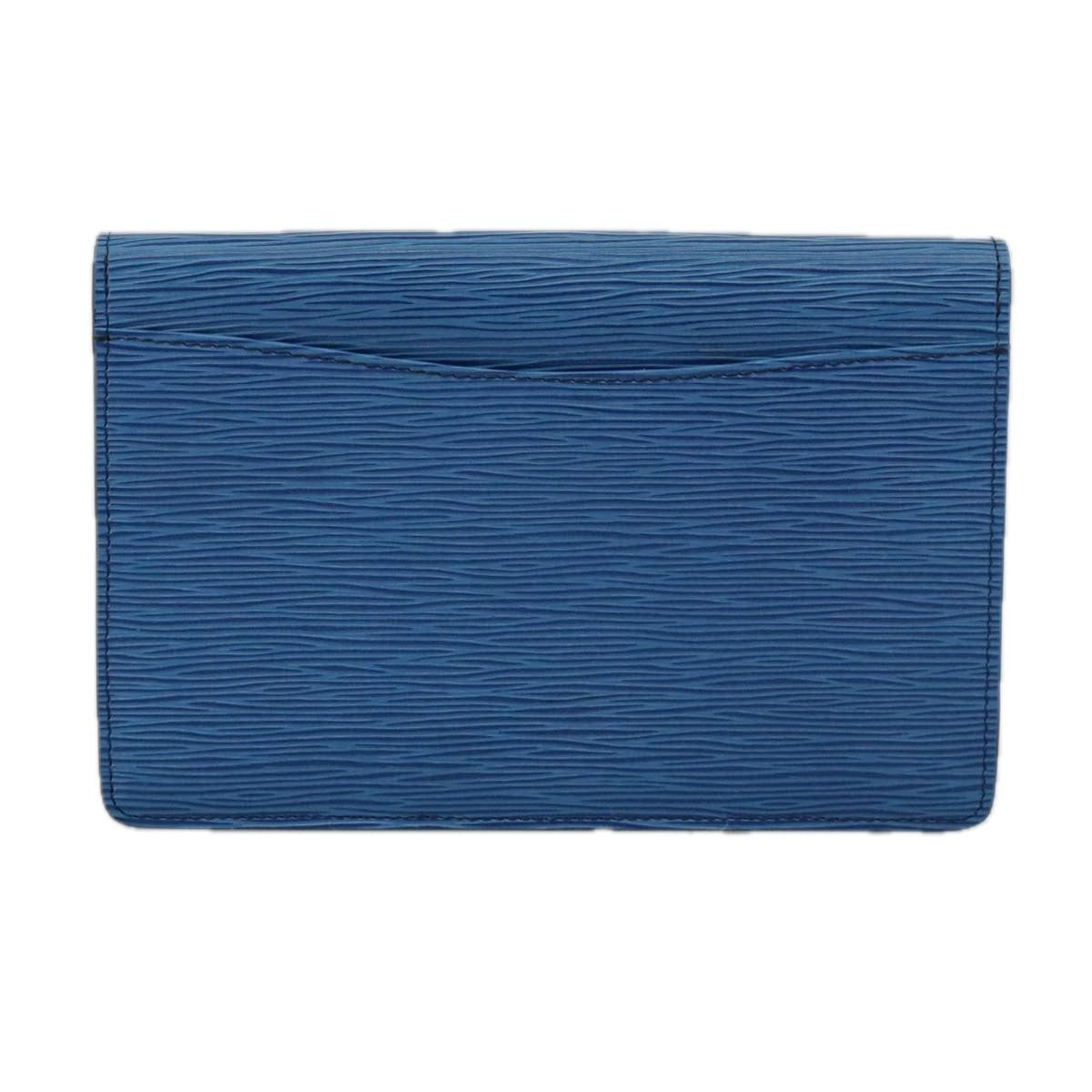 LOUIS VUITTON Epi Montaigne 23 Clutch Bag Blue M52665 LV Auth 98876 - 0