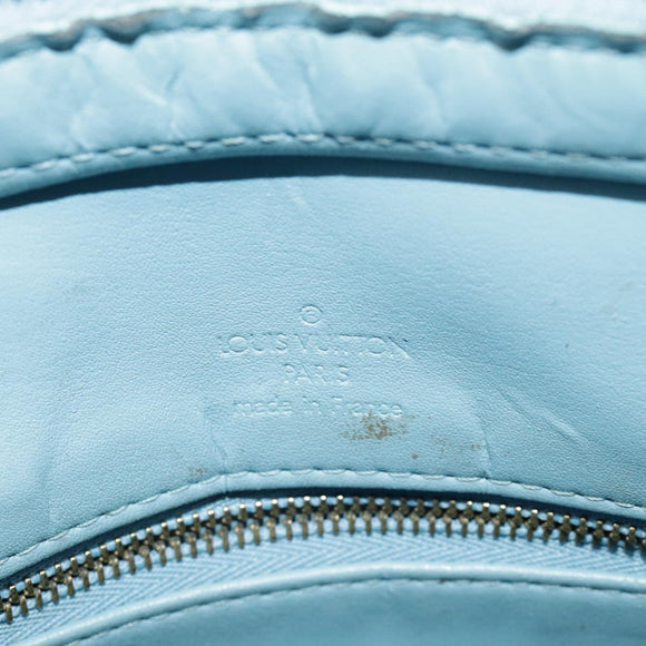 LOUIS VUITTON Monogram Vernis Houston Hand Bag Baby Blue M91005 LV Auth 98882