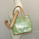 LOUIS VUITTON Monogram Vernis Houston Hand Bag Baby Blue M91005 LV Auth 98882-30
