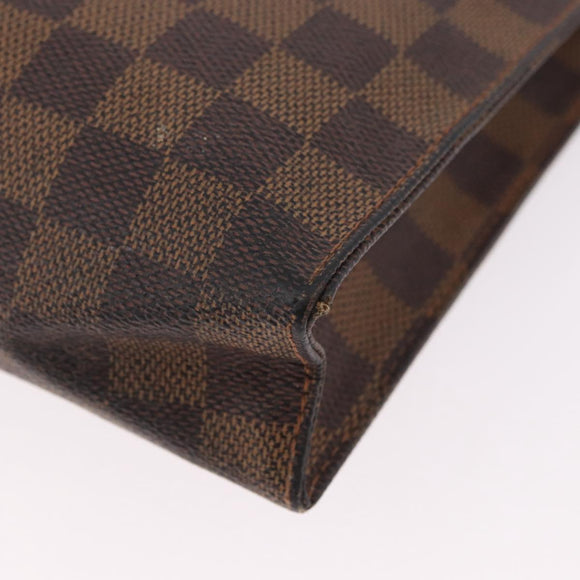 LOUIS VUITTON Damier Ebene Poche Toilette 26 Etui N47543 LV Auth 98899