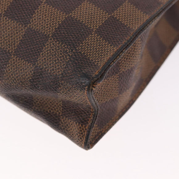 LOUIS VUITTON Damier Ebene Poche Toilette 26 Etui N47543 LV Auth 98899