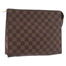 LOUIS VUITTON Damier Ebene Poche Toilette 26 Etui N47543 LV Auth 98899-1