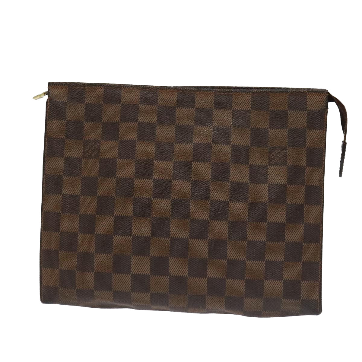 LOUIS VUITTON Damier Ebene Poche Toilette 26 Pouch N47543 LV Auth 98899