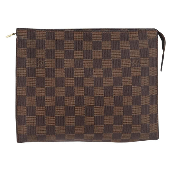 LOUIS VUITTON Damier Ebene Poche Toilette 26 Etui N47543 LV Auth 98899