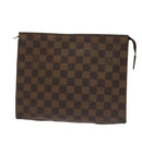 LOUIS VUITTON Damier Ebene Poche Toilette 26 Pouch N47543 LV Auth 98899-13