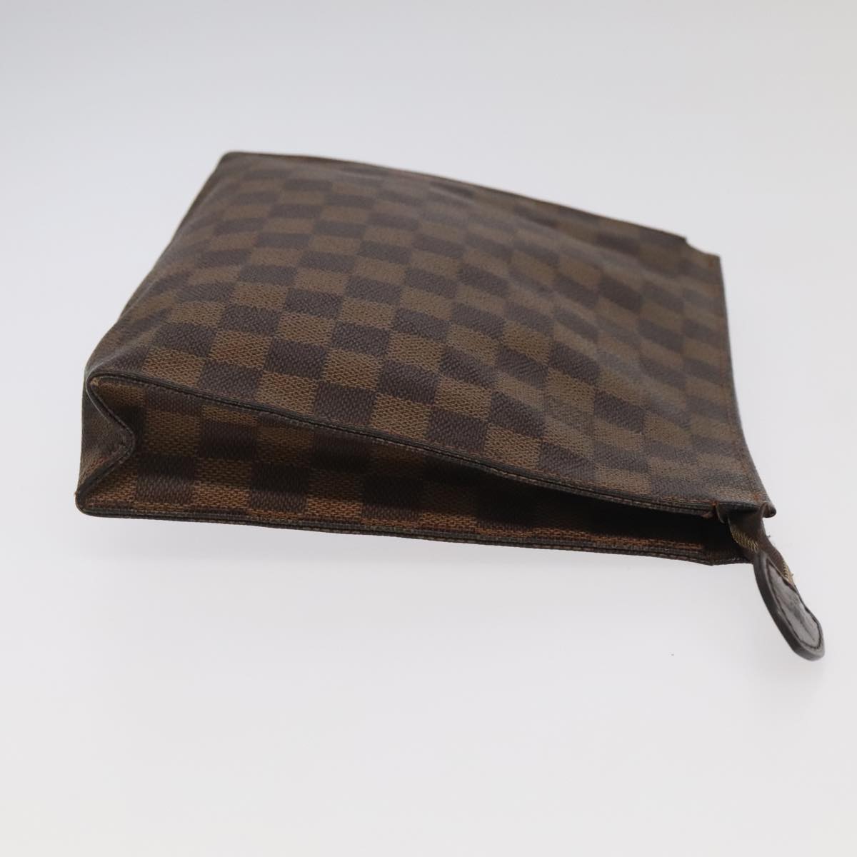 LOUIS VUITTON Damier Ebene Poche Toilette 26 Pouch N47543 LV Auth 98899