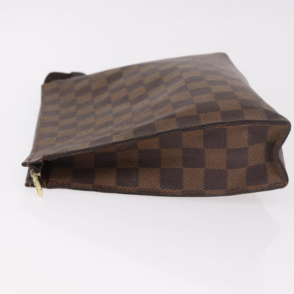 LOUIS VUITTON Damier Ebene Poche Toilette 26 Etui N47543 LV Auth 98899