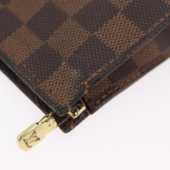 LOUIS VUITTON Damier Ebene Poche Toilette 26 Etui N47543 LV Auth 98899