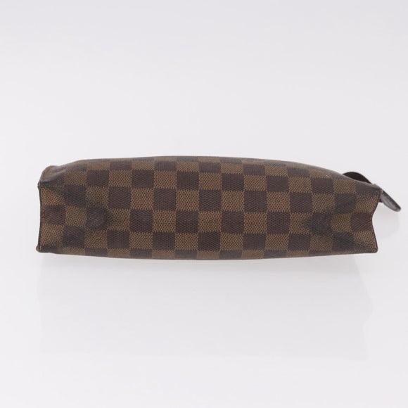 LOUIS VUITTON Damier Ebene Poche Toilette 26 Etui N47543 LV Auth 98899