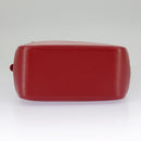 BURBERRY Nova Check Shoulder Bag Canvas Leather Beige Gold Red Auth 98900-9