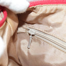 BURBERRY Nova Check Shoulder Bag Canvas Leather Beige Gold Red Auth 98900-24