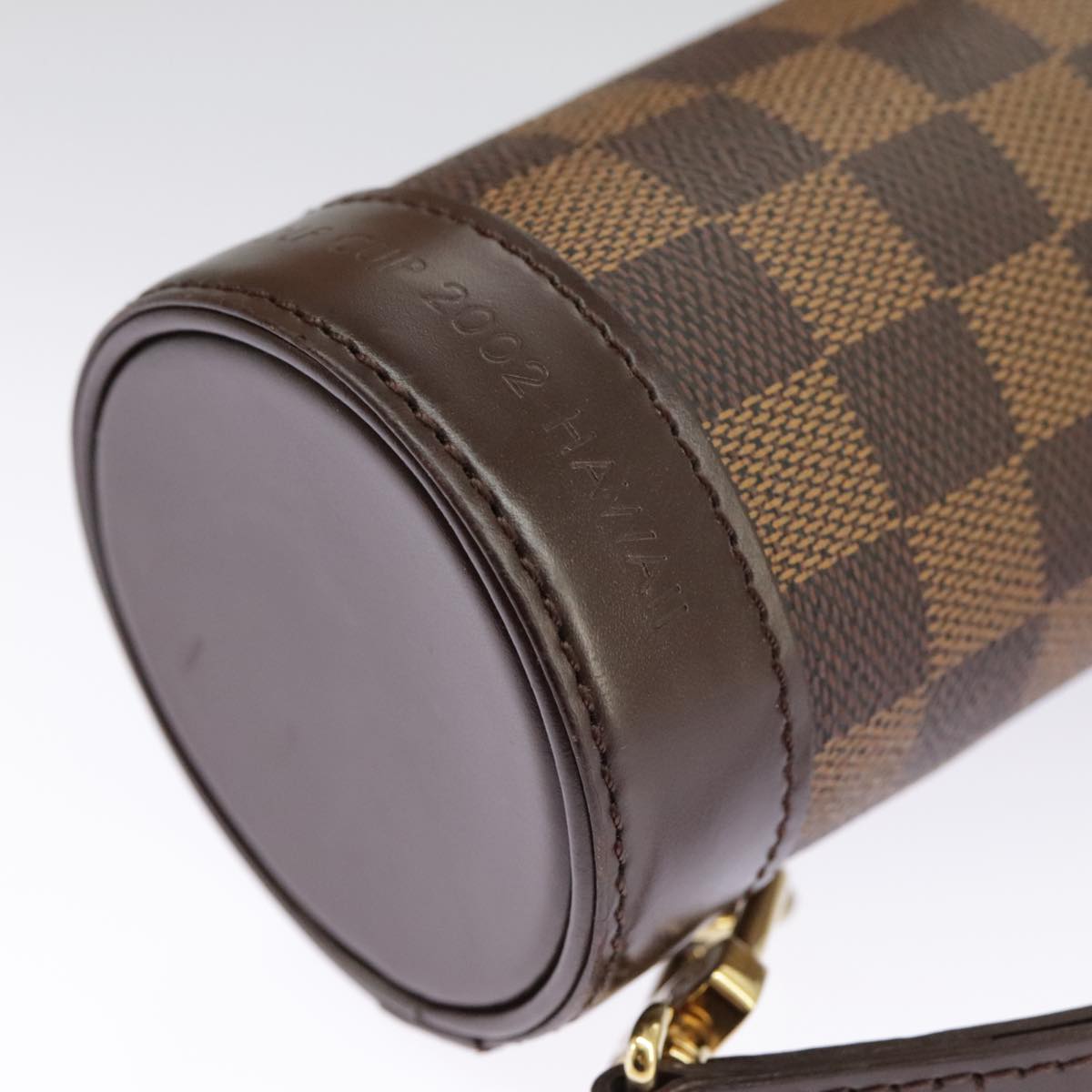 LOUIS VUITTON Damier Ebene GOLF CUP 2002 HAWAII Golf Ball Case M99119 Auth 98910