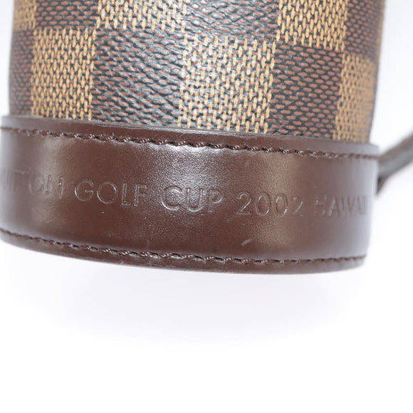LOUIS VUITTON Damier Ebene GOLF CUP 2002 HAWAII Golfballenhoes M99119 Auth 98910V