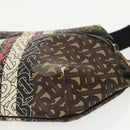 BURBERRY Body Bag PVC Leather Brown Gold Auth 98911-15