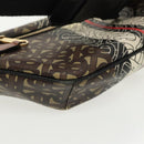 BURBERRY Body Bag PVC Leather Brown Gold Auth 98911-16