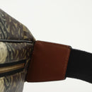 BURBERRY Body Bag PVC Leather Brown Gold Auth 98911-9