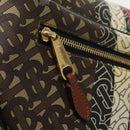 BURBERRY Body Bag PVC Leather Brown Gold Auth 98911-19