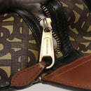 BURBERRY Body Bag PVC Leather Brown Gold Auth 98911-10