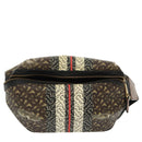 BURBERRY Body Bag PVC Leather Brown Gold Auth 98911-13