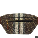 BURBERRY Body Bag PVC Leather Brown Gold Auth 98911-2