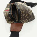 BURBERRY Body Bag PVC Leather Brown Gold Auth 98911-4