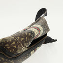 BURBERRY Body Bag PVC Leather Brown Gold Auth 98911-6