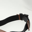 BURBERRY Body Bag PVC Leather Brown Gold Auth 98911-14